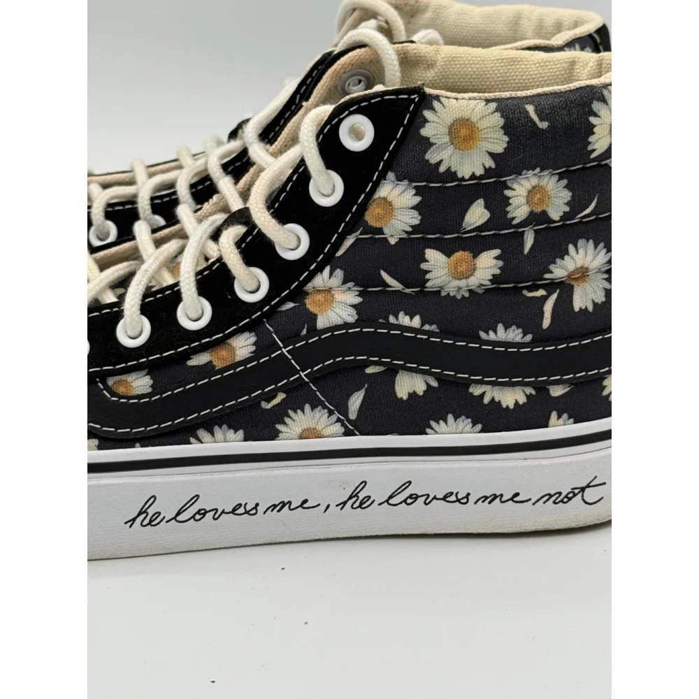Vans Sk8-Hi “He Loves Me, He Loves Me Not” Daisy Floral Print Sneakers Women’s 7